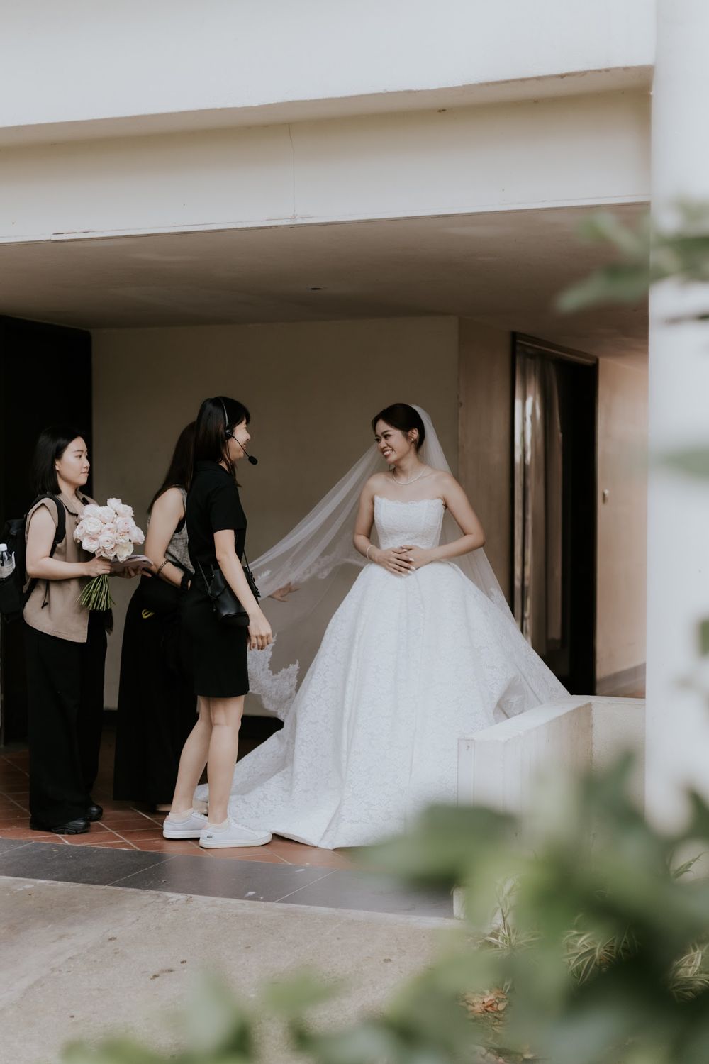 Bride getting ready